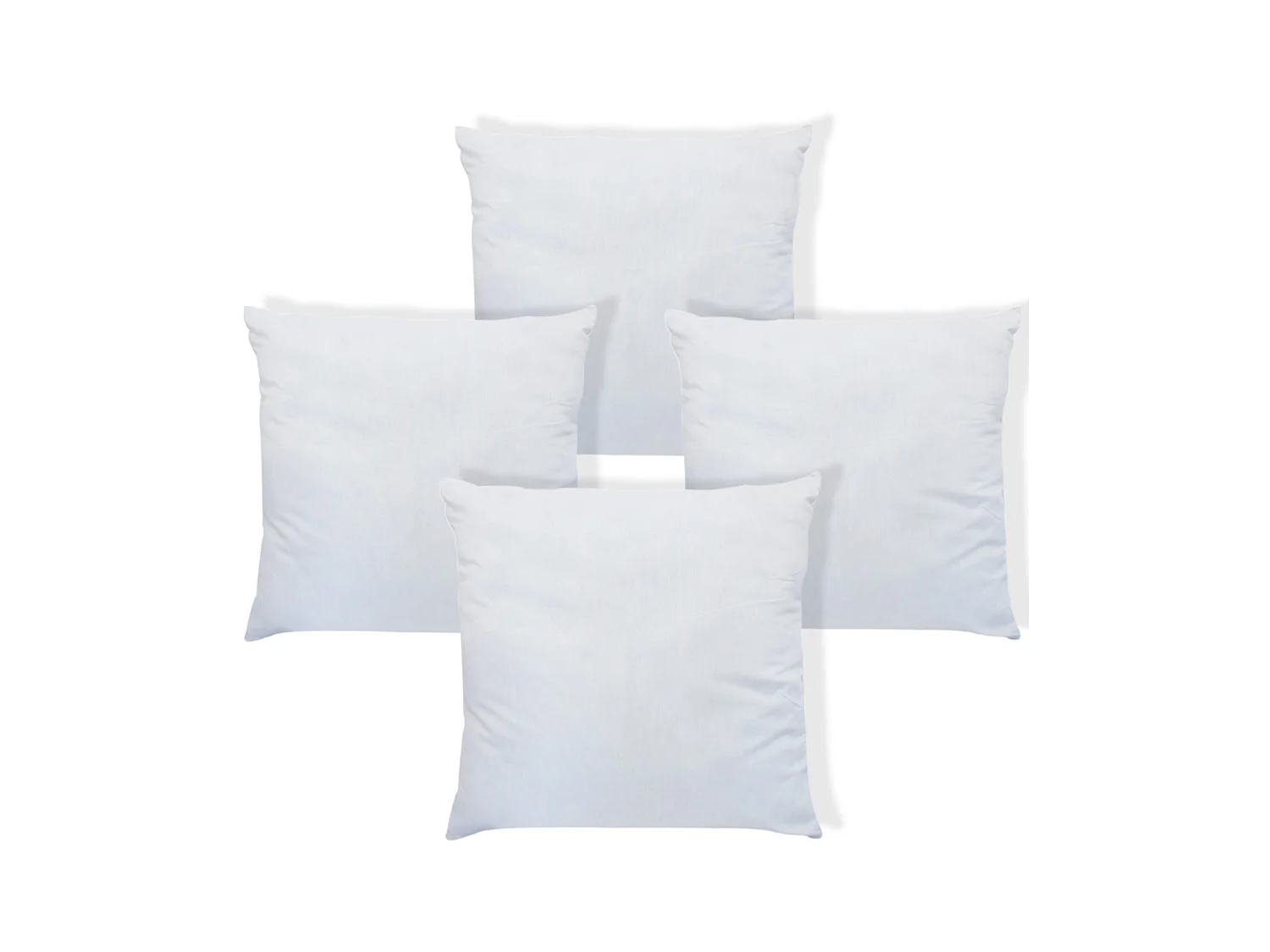Lot de 4 oreillers câlin 60 x 60 cm - 400 gr - Blanc - TORIVIA
