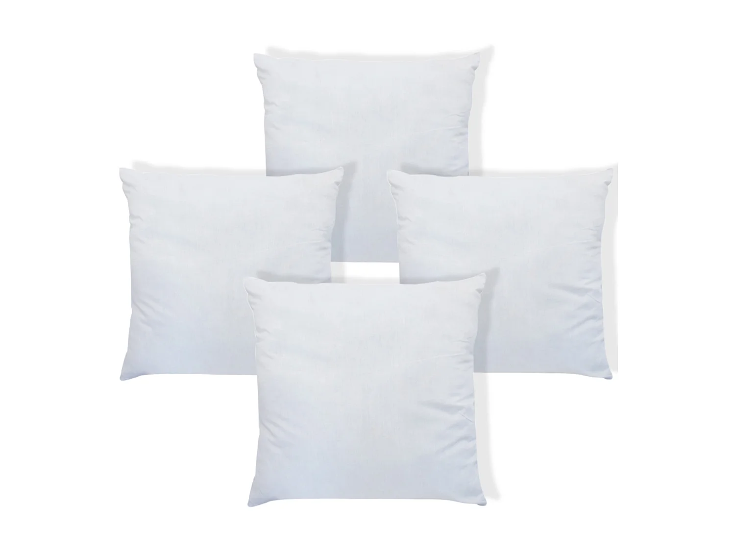 Lot de 4 oreillers câlin 60 x 60 cm - 400 gr - Blanc - TORIVIA