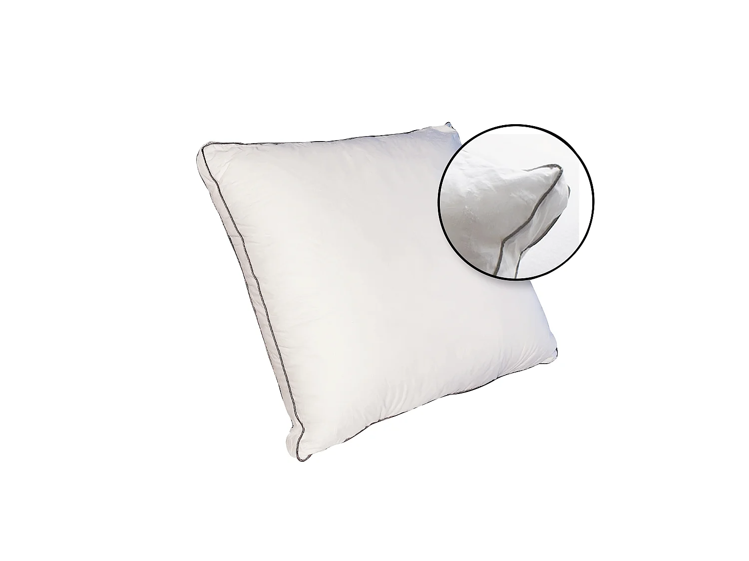 Poduszka puchowa z bawełny perkal 91 nici/cm² - 50 x 70 cm - 700 g - Biała - AUXENCE