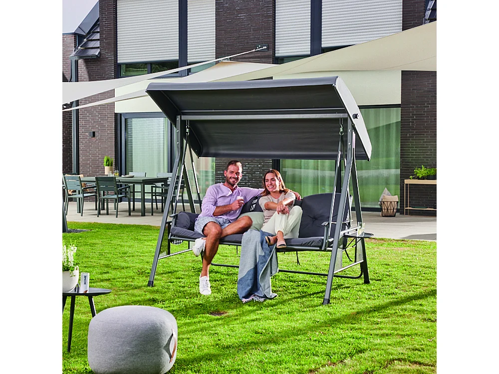 Home Deluxe Balancelle DESCANSO Grise