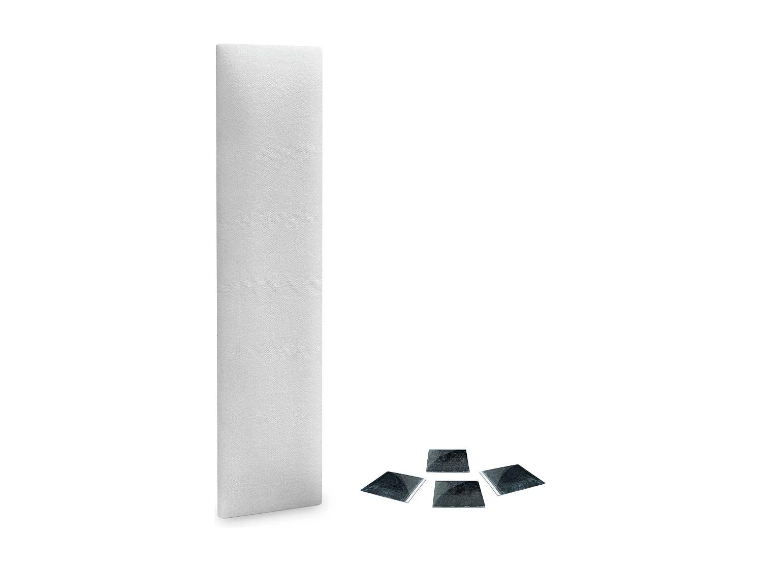DHOME Lot de 1 Panneaux muraux en tissu auto-adhésifs Panneaux muraux absorbants acoustiques Protection contre les chocs (Blanc, 60x20cm, x1)
