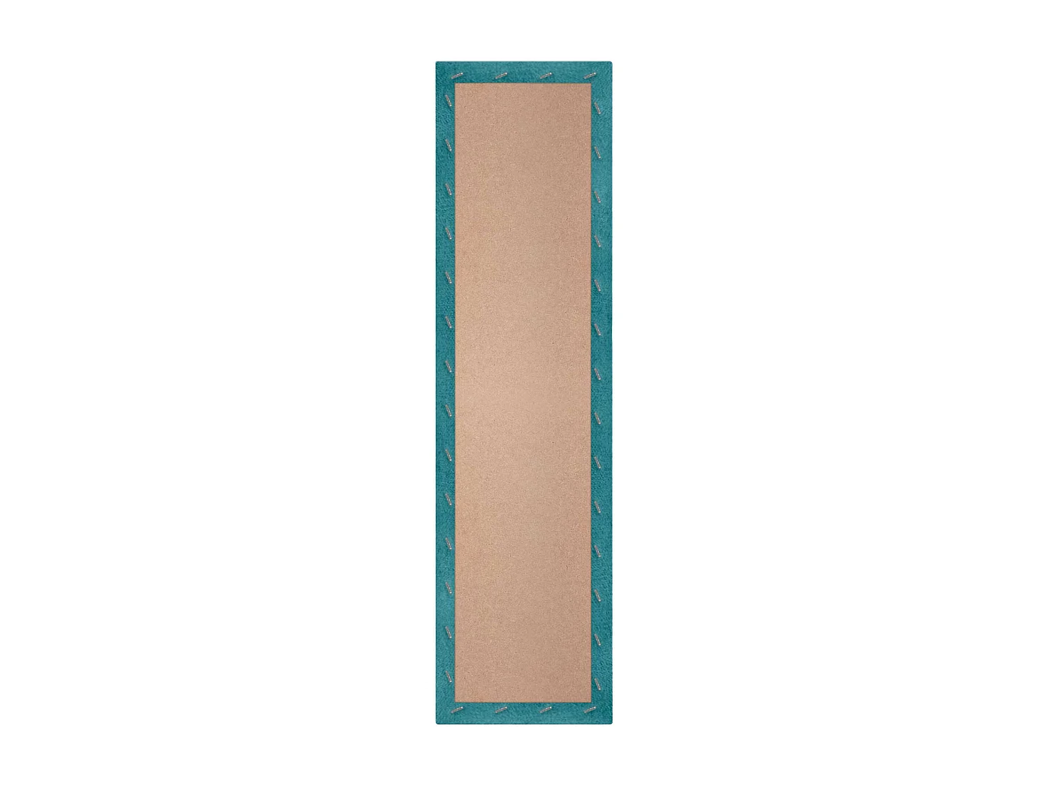 DHOME Lot de 6 Panneaux Rembourrés en Tissu Aqualine Autocollants pour Mur Acoustiques Absorbants Protection contre les Chocs (Turquoise, 60x20cm, x6)