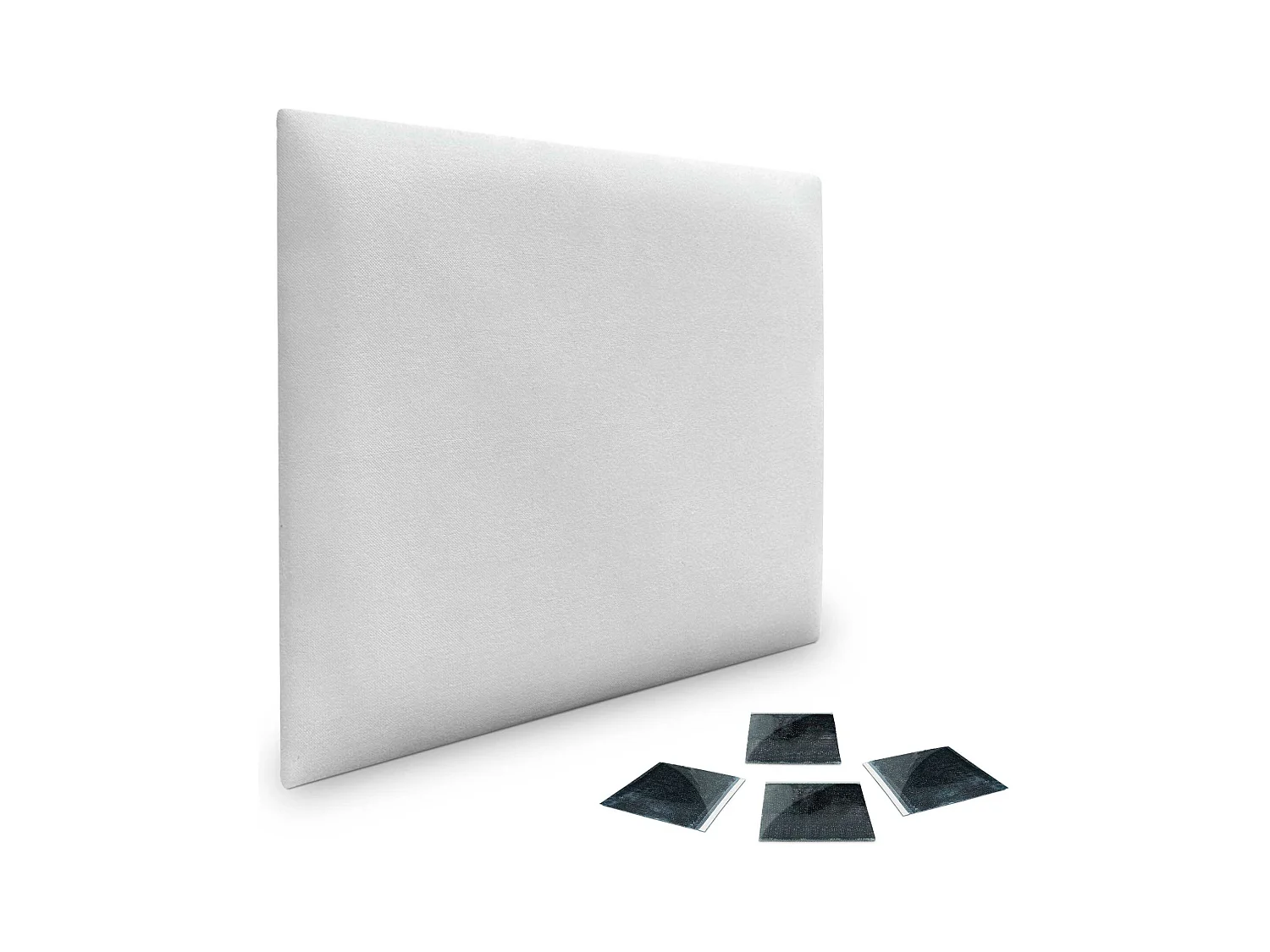 DHOME Lot de 1 Panneaux muraux en tissu auto-adhésifs Panneaux muraux absorbants acoustiques Protection contre les chocs (Blanc, 50x50cm, x1)