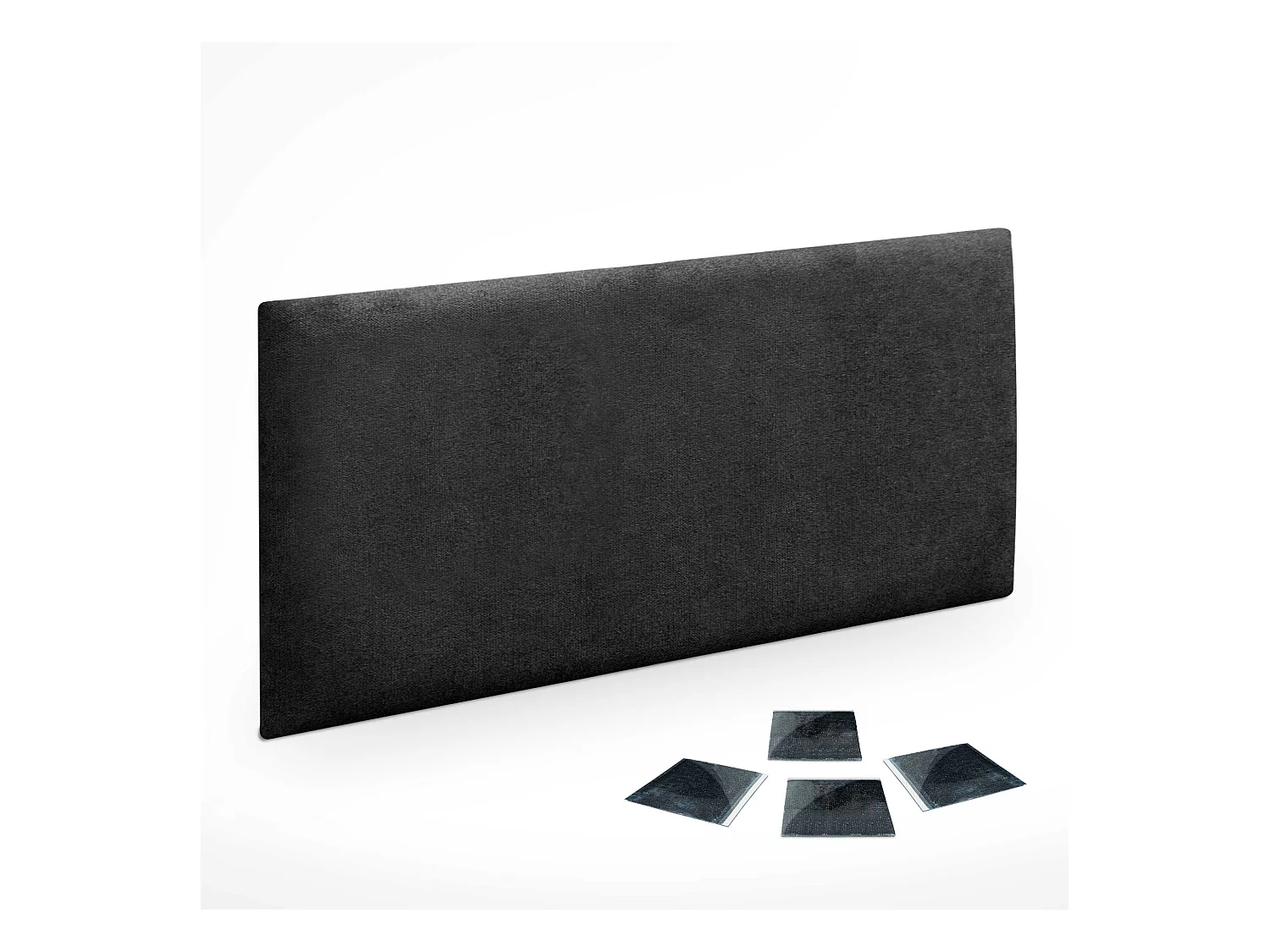 DHOME Lot de 1 Panneaux muraux en tissu auto-adhésifs Panneaux muraux absorbants acoustiques Protection contre les chocs (Noir, 60x50cm, x1)