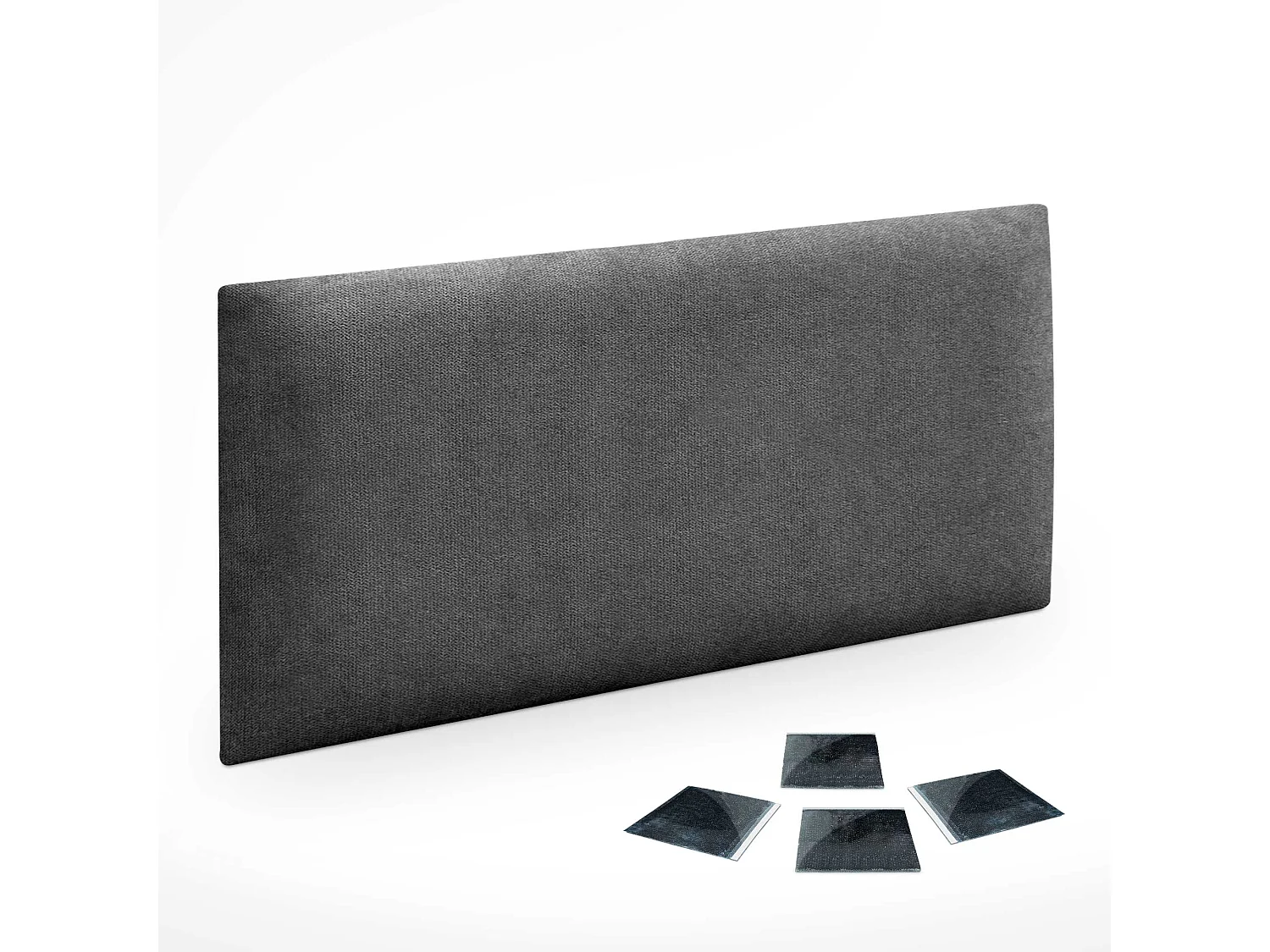 DHOME Lot de 1 Panneaux muraux en tissu auto-adhésifs Panneaux muraux absorbants acoustiques Protection contre les chocs (Gris cendré, 50x40cm, x1)
