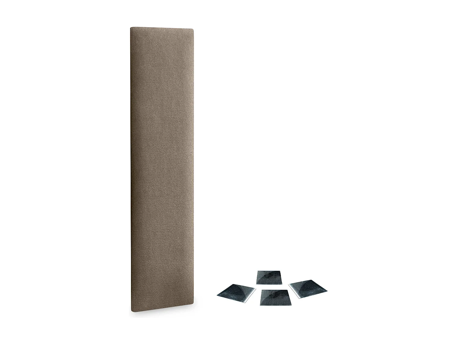 DHOME juego de 1 Panel Tapizado de Tela Autoadhesivos para Pared Acústicos Absorbentes Protección Impactos Cabeceros (Tierra, 60x20cm, x1)