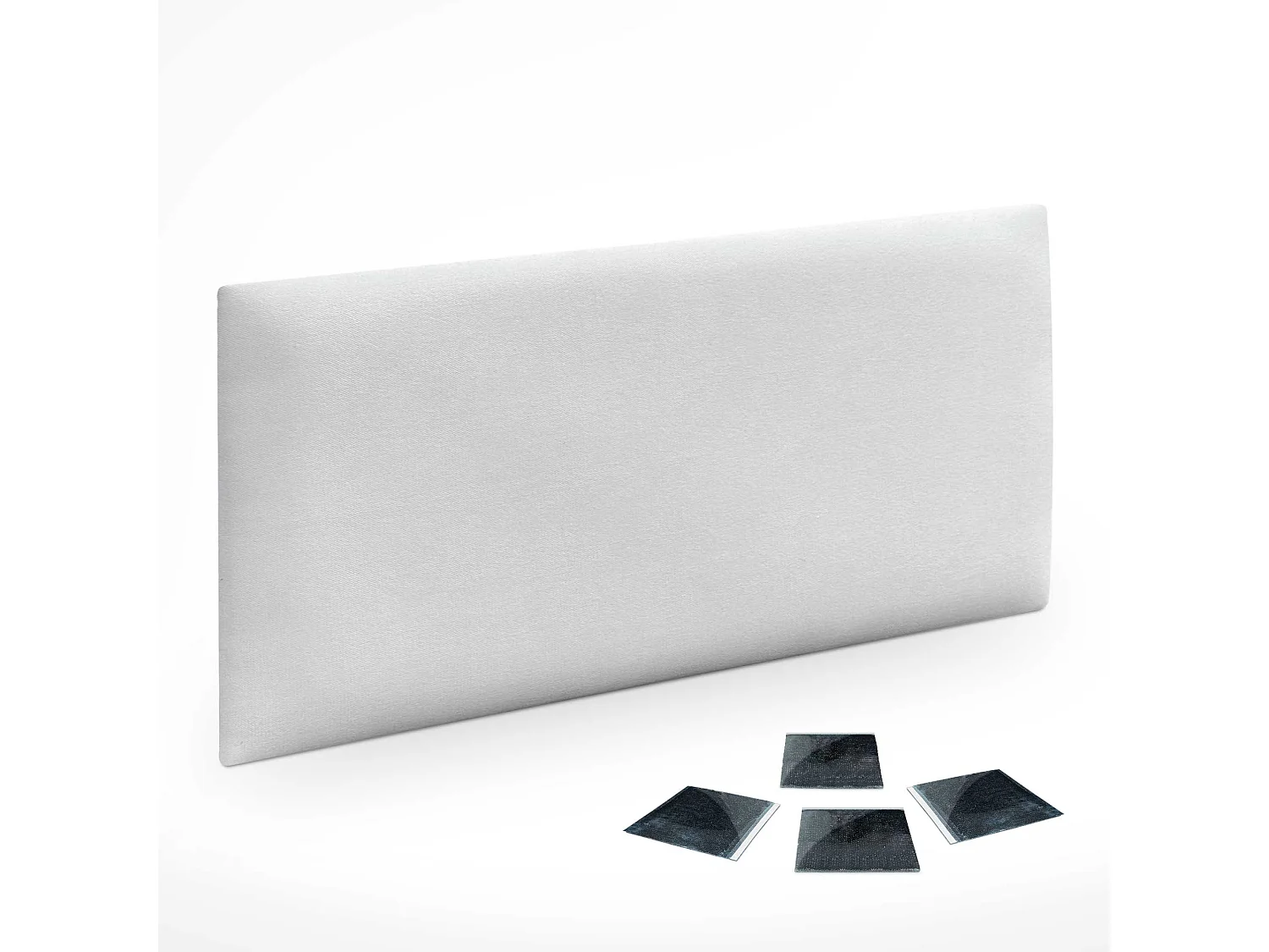 DHOME Lot de 1 Panneaux muraux en tissu auto-adhésifs Panneaux muraux absorbants acoustiques Protection contre les chocs (Blanc, 60x50cm, x1)