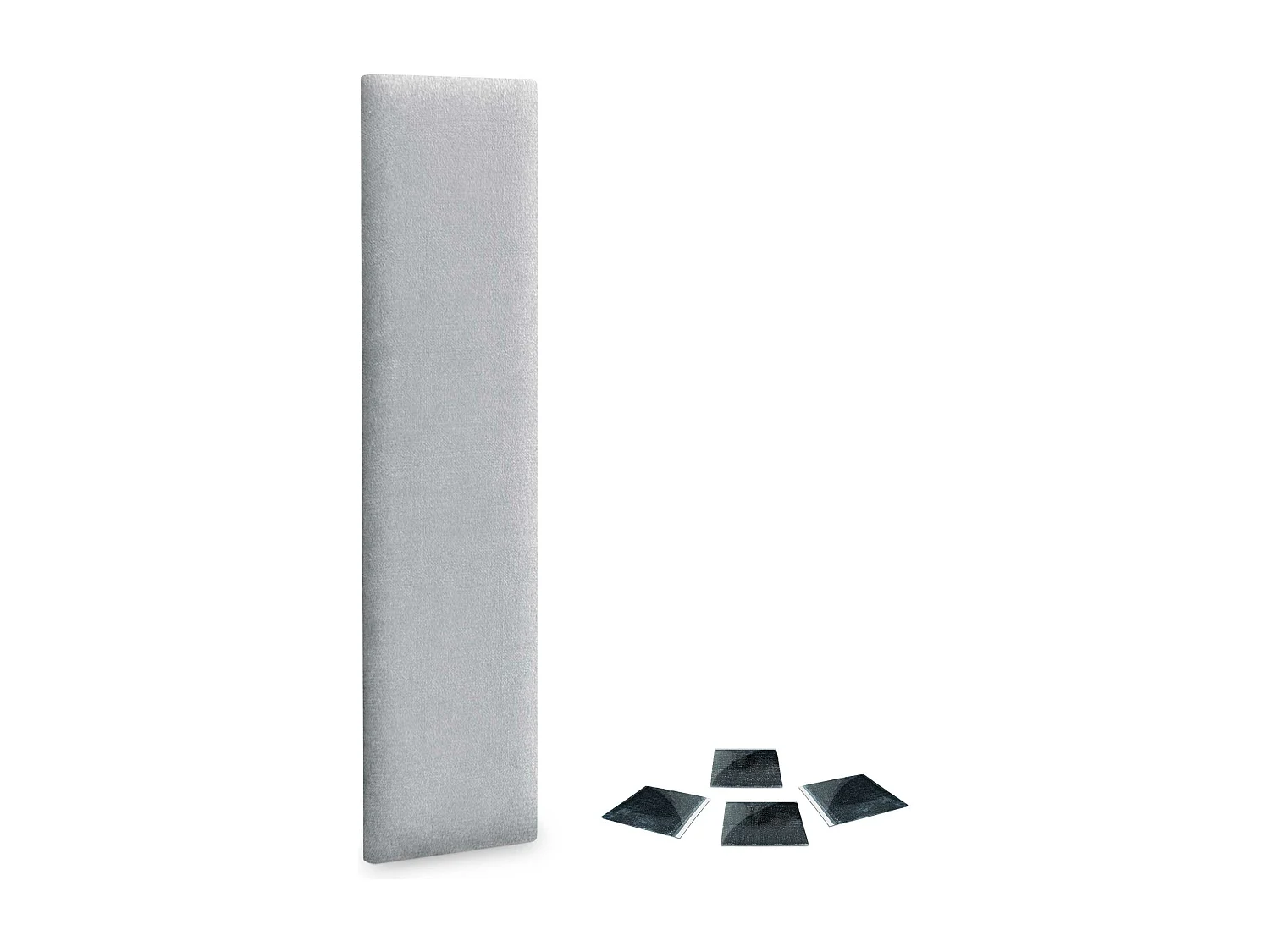 DHOME juego de 1 Panel Tapizado de Tela Autoadhesivos para Pared Acústicos Absorbentes Protección Impactos Cabeceros (Gris Claro, 60x20cm, x1)