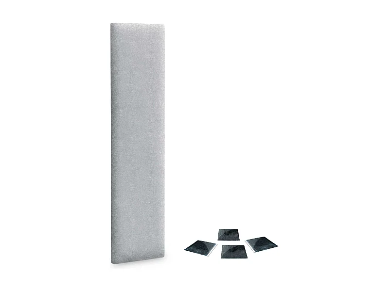 DHOME juego de 1 Panel Tapizado de Tela Autoadhesivos para Pared Acústicos Absorbentes Protección Impactos Cabeceros (Gris Claro, 60x20cm, x1)