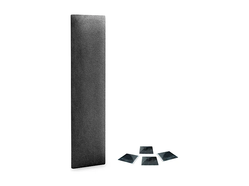DHOME juego de 1 Panel Tapizado de Tela Autoadhesivos para Pared Acústicos Absorbentes Protección Impactos Cabeceros (Gris Ceniza, 60x20cm, x1)