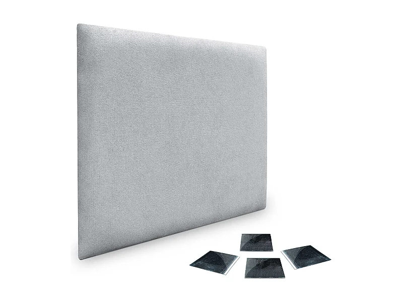 DHOME Set di 1 Pannelli murali in tessuto autoadesivi Pannelli murali assorbenti acustici Protezione dagli urti Testiere (Grigio chiaro, 60x60cm, x1)