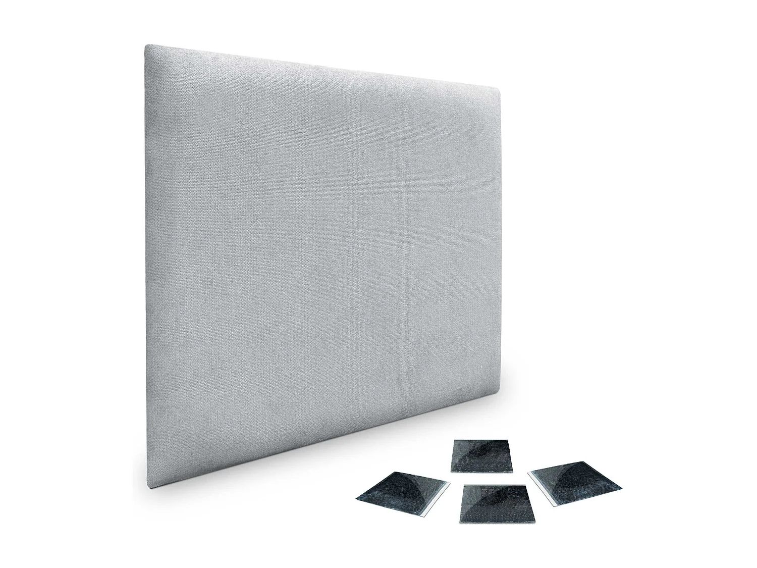 DHOME Set di 1 Pannelli murali in tessuto autoadesivi Pannelli murali assorbenti acustici Protezione dagli urti Testiere (Grigio chiaro, 60x60cm, x1)
