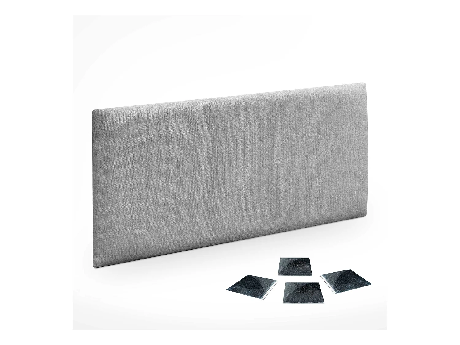 DHOME Set di 1 Pannelli murali in tessuto autoadesivi Pannelli murali assorbenti acustici Protezione dagli urti Testiere (Grigio, 60x40cm, x1)