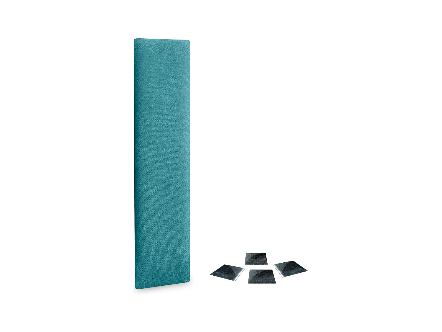 DHOME Lot de 1 Panneaux muraux en tissu auto-adhésifs Panneaux muraux absorbants acoustiques Protection contre les chocs (Turquoise, 60x30cm, x1)