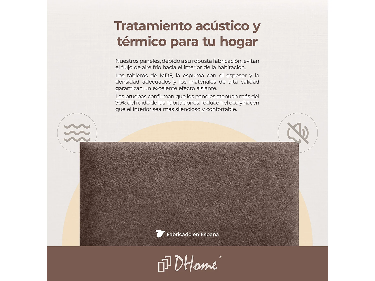 DHOME Lot de 6 Panneaux Rembourrés en Tissu Aqualine Autocollants pour Mur Acoustiques Absorbants Protection contre les Chocs (Noir, 60x40cm, x6)