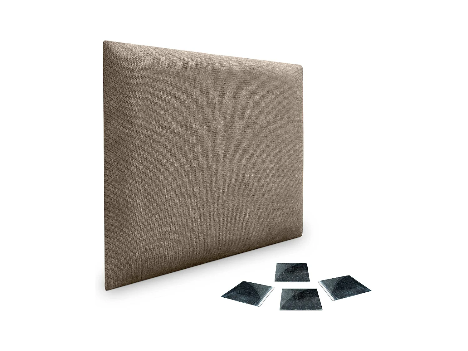 DHOME Lot de 1 Panneaux muraux en tissu auto-adhésifs Panneaux muraux absorbants acoustiques Protection contre les chocs (Terre, 50x50cm, x1)