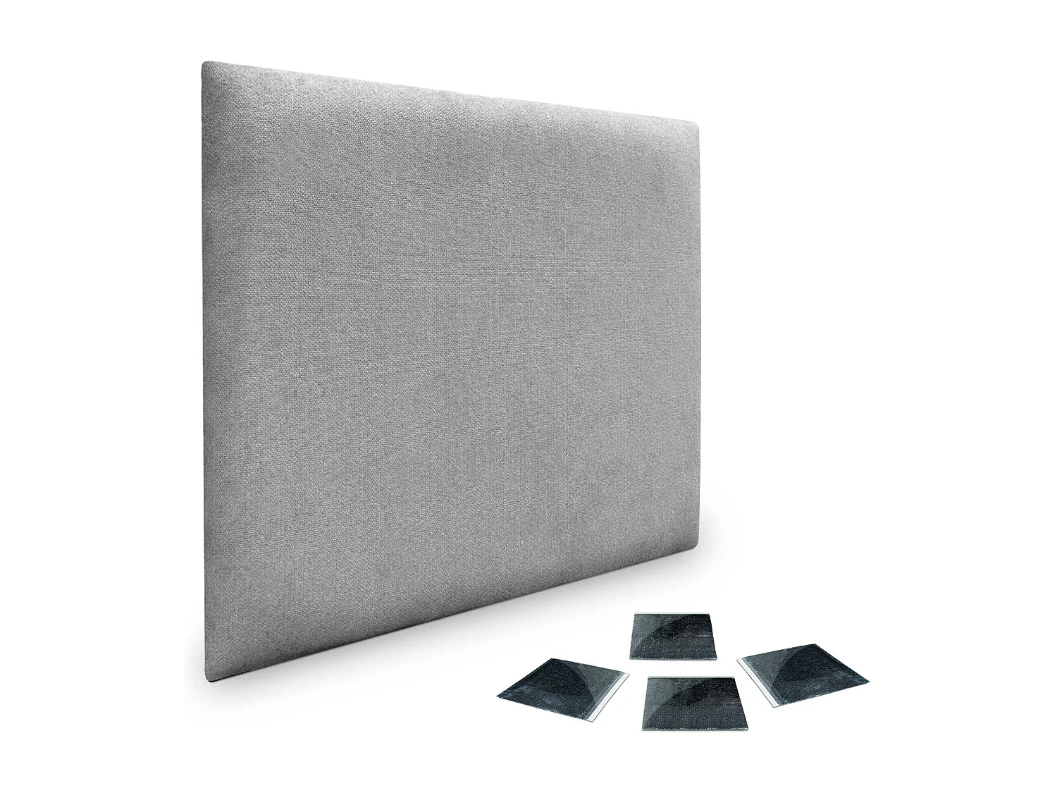 DHOME Lot de 1 Panneaux muraux en tissu auto-adhésifs Panneaux muraux absorbants acoustiques Protection contre les chocs (Gris, 60x60cm, x1)