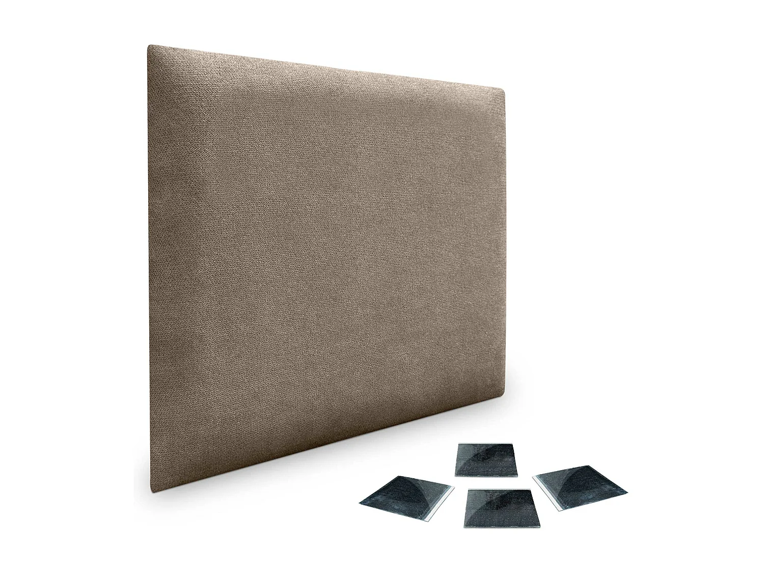 DHOME Lot de 1 Panneaux muraux en tissu auto-adhésifs Panneaux muraux absorbants acoustiques Protection contre les chocs (Terre, 60x60cm, x1)