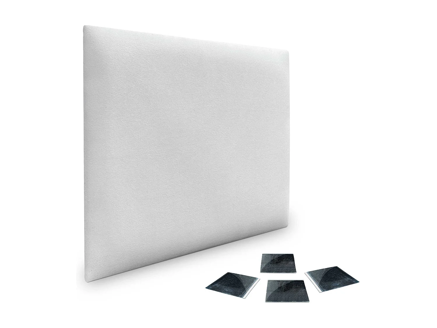 DHOME Lot de 1 Panneaux muraux en tissu auto-adhésifs Panneaux muraux absorbants acoustiques Protection contre les chocs (Blanc, 60x60cm, x1)
