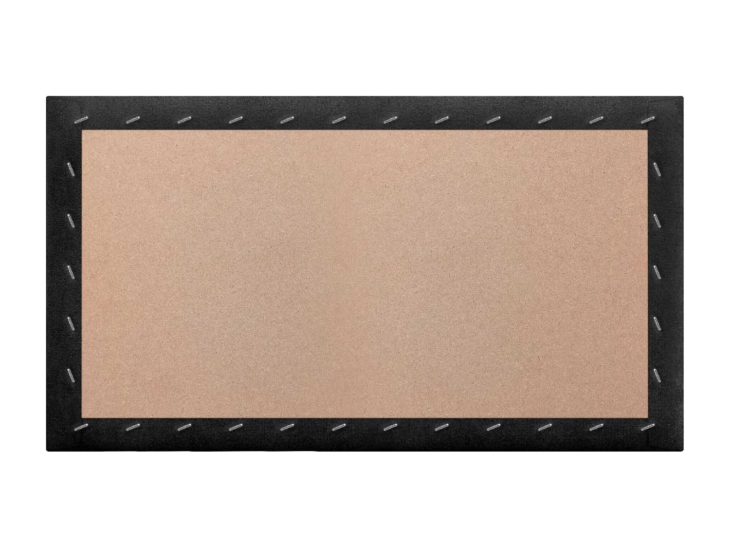 DHOME set van 1 zelfklevend gestoffeerd paneel voor muur, geluidsabsorberend, schokbescherming, hoofdbord (Zwart, 50x30cm, x1)