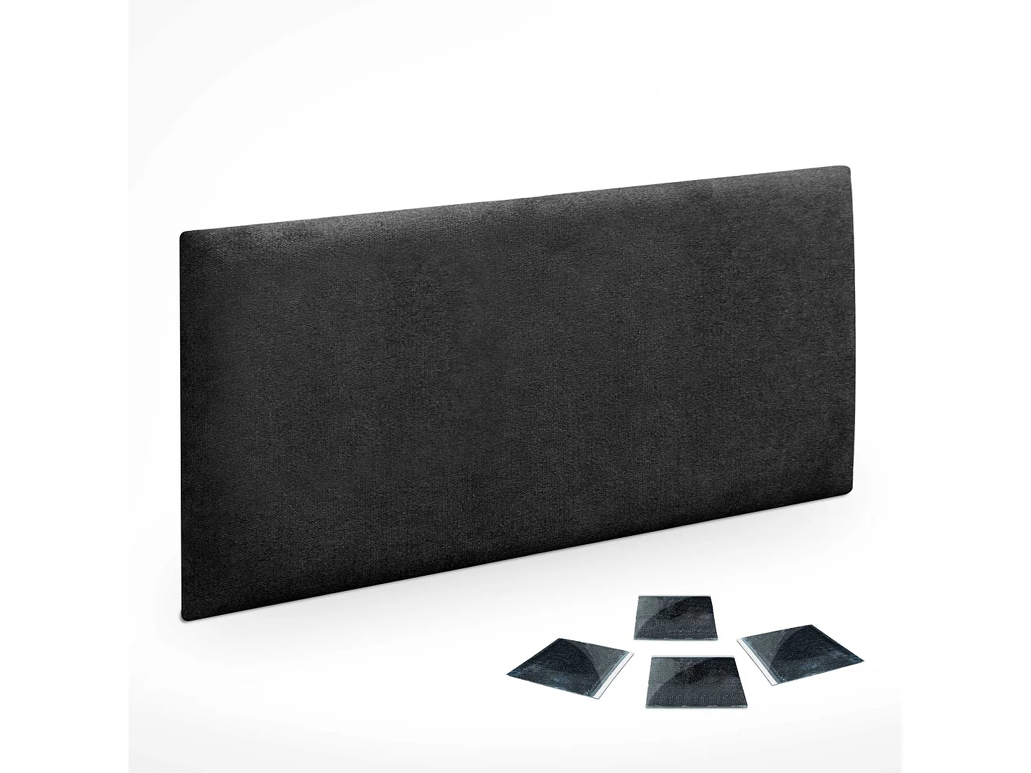 DHOME Lot de 1 Panneaux muraux en tissu auto-adhésifs Panneaux muraux absorbants acoustiques Protection contre les chocs (Noir, 50x30cm, x1)