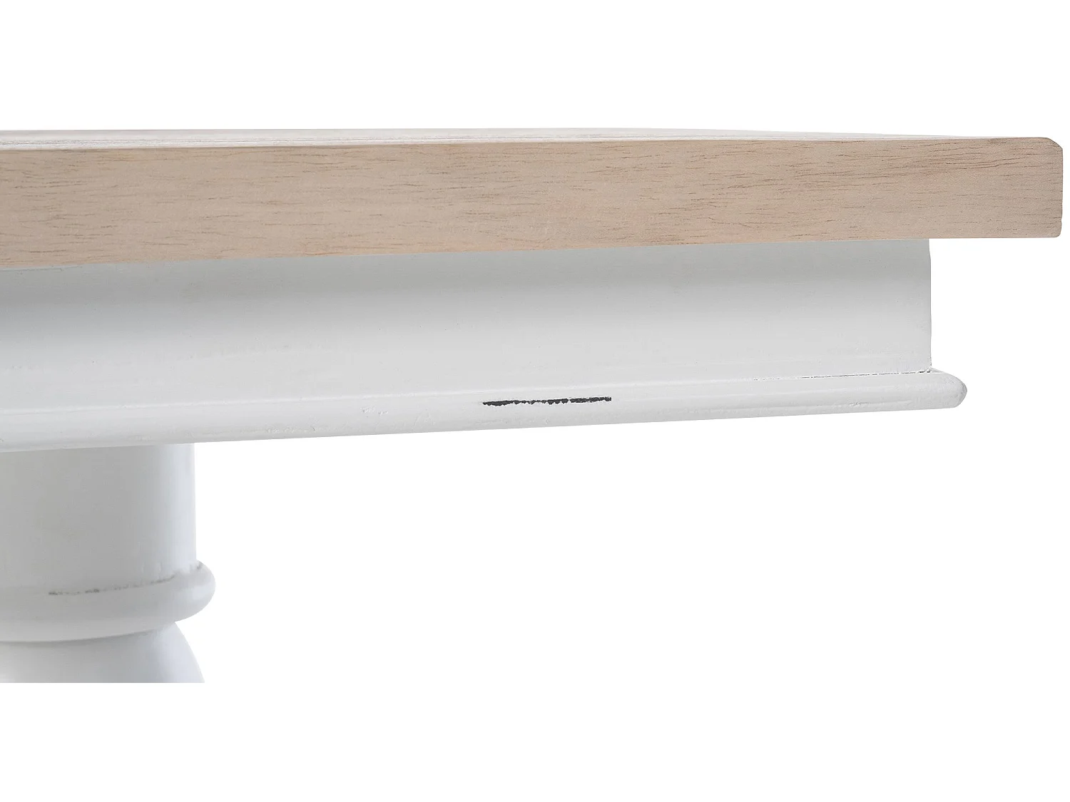 Table d'appoint - carré - Bois - 50 x 50 cm - Nature / Blanc - Goa