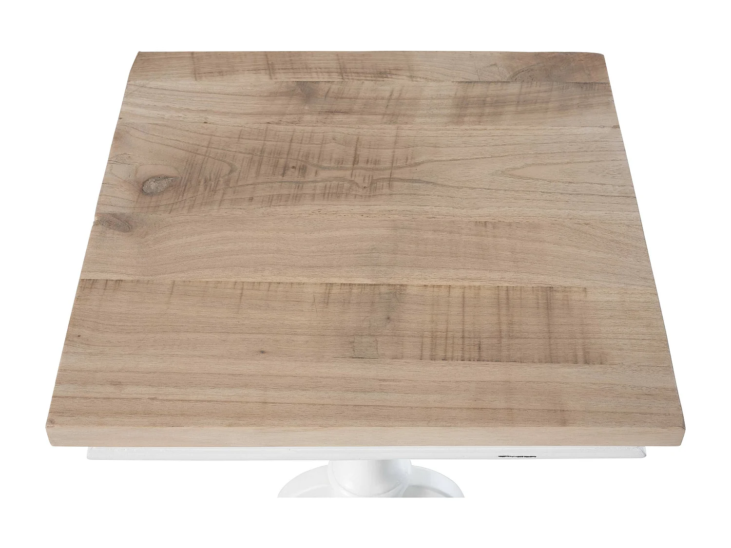 Table d'appoint - carré - Bois - 50 x 50 cm - Nature / Blanc - Goa