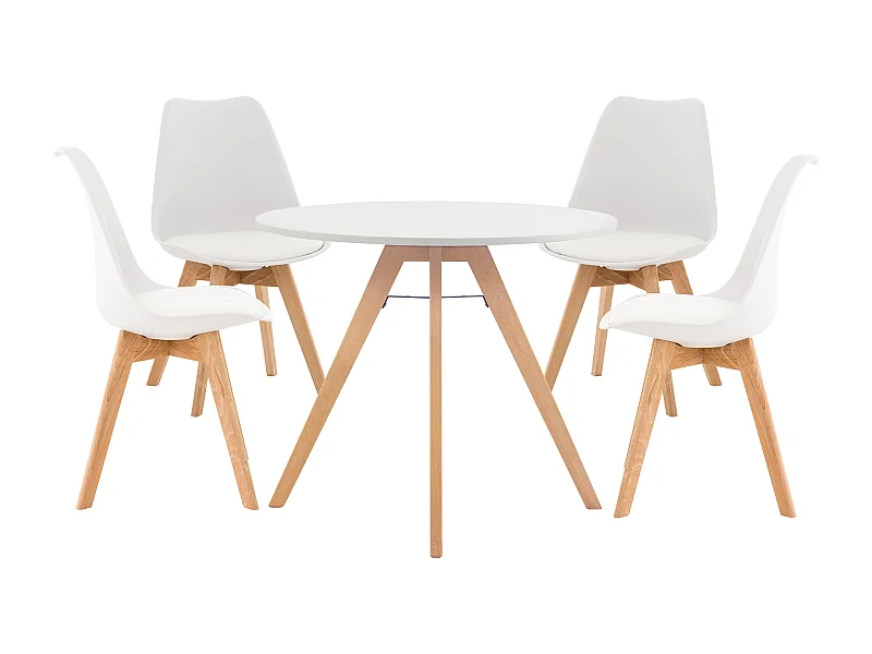 Ensemble de salle à manger - Table + 4 Chaises - Livik