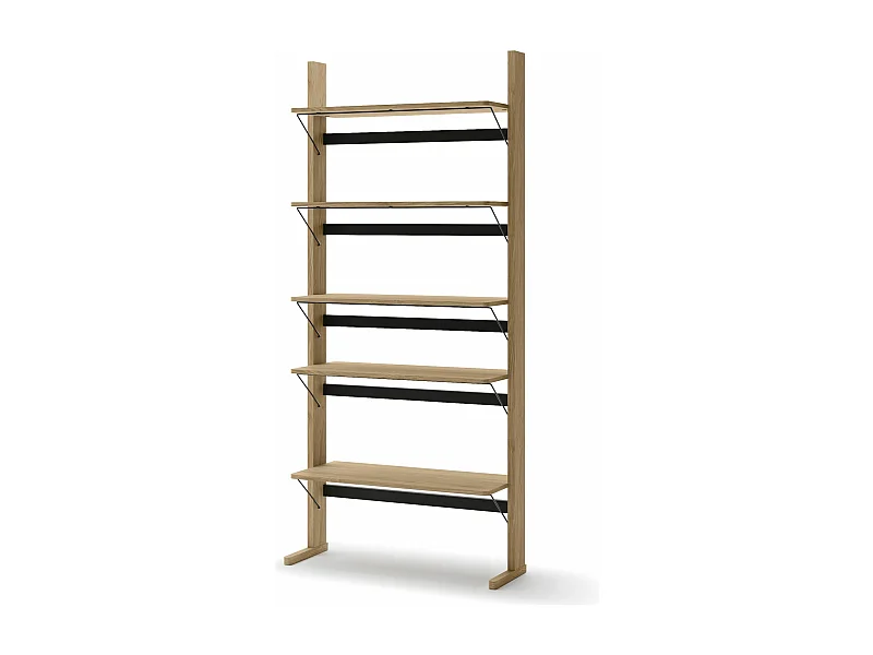 Hoge boekenkast - 88 cm - geolied eikenhout - OLLIE