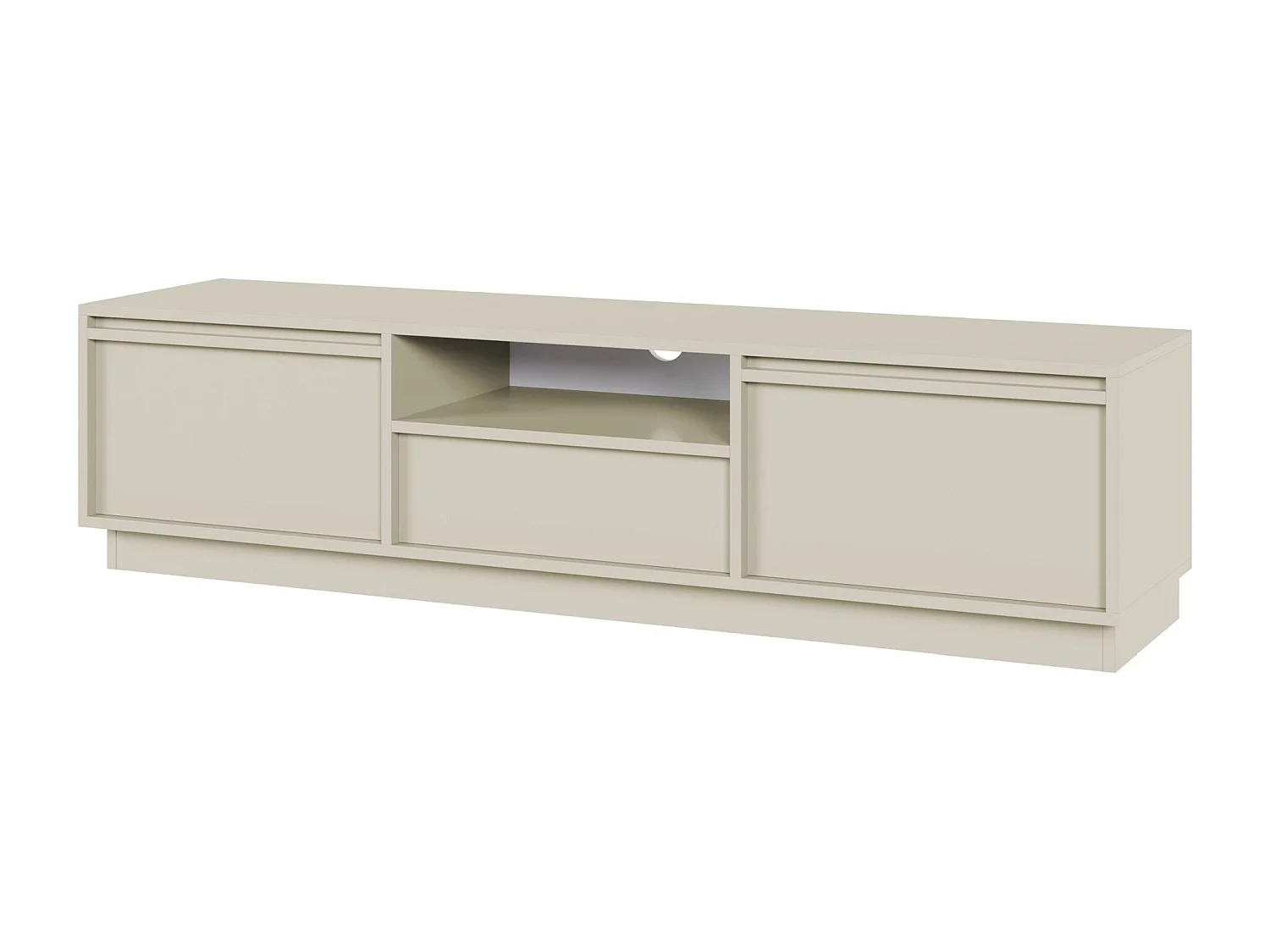 Meuble TV 3 portes avec 3 tiroirs - 154 cm - kaschmir - EVO