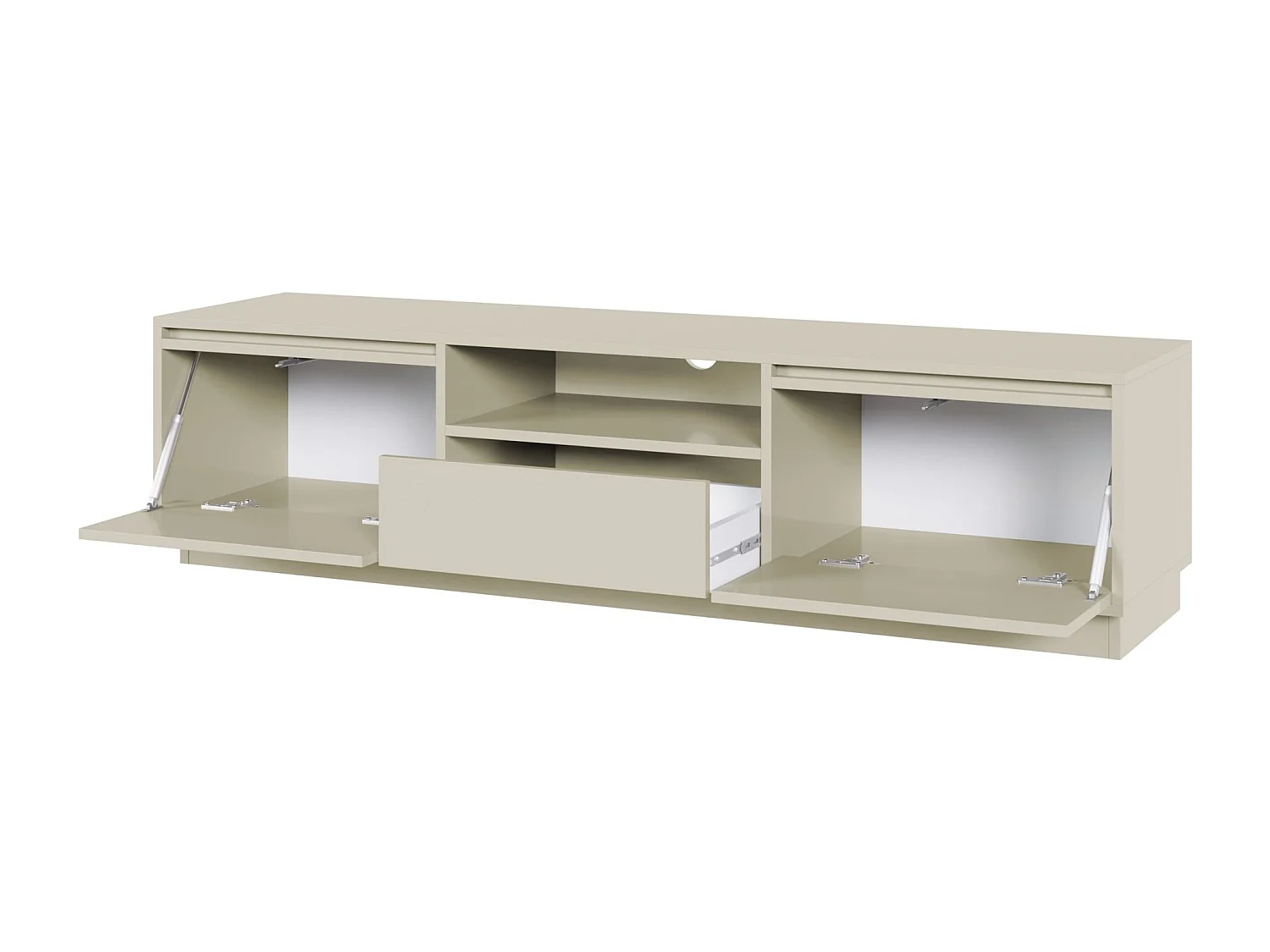 Meuble TV 3 portes avec 3 tiroirs - 154 cm - kaschmir - EVO