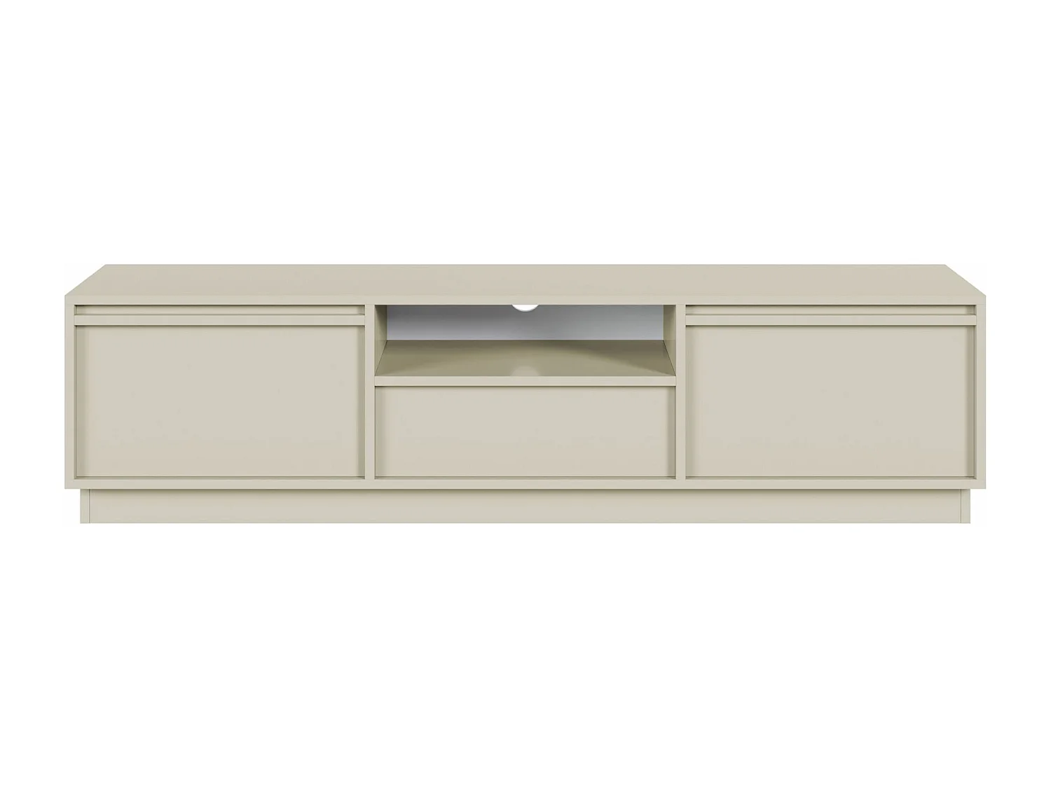 Meuble TV 3 portes avec 3 tiroirs - 154 cm - kaschmir - EVO