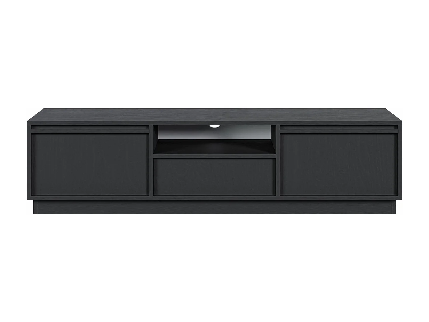 Mobile TV 3 ante con 3 cassetti - grafite nero- 154 cm - EVO