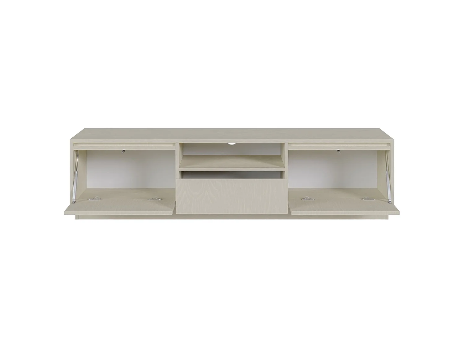 Mueble TV 3 puertas con 3 cajones - 154 cm - beige - EVO