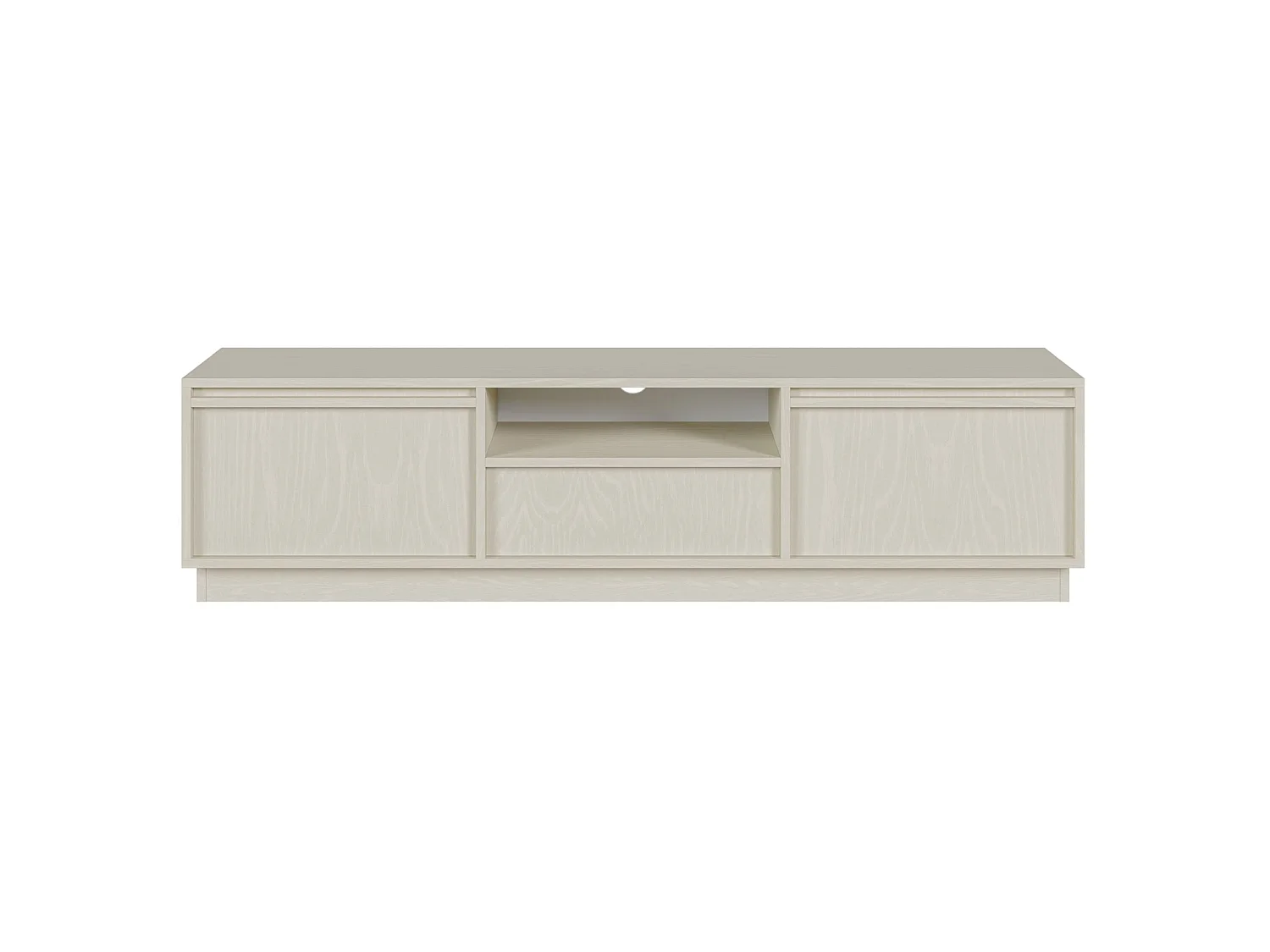 Mueble TV 3 puertas con 3 cajones - 154 cm - beige - EVO