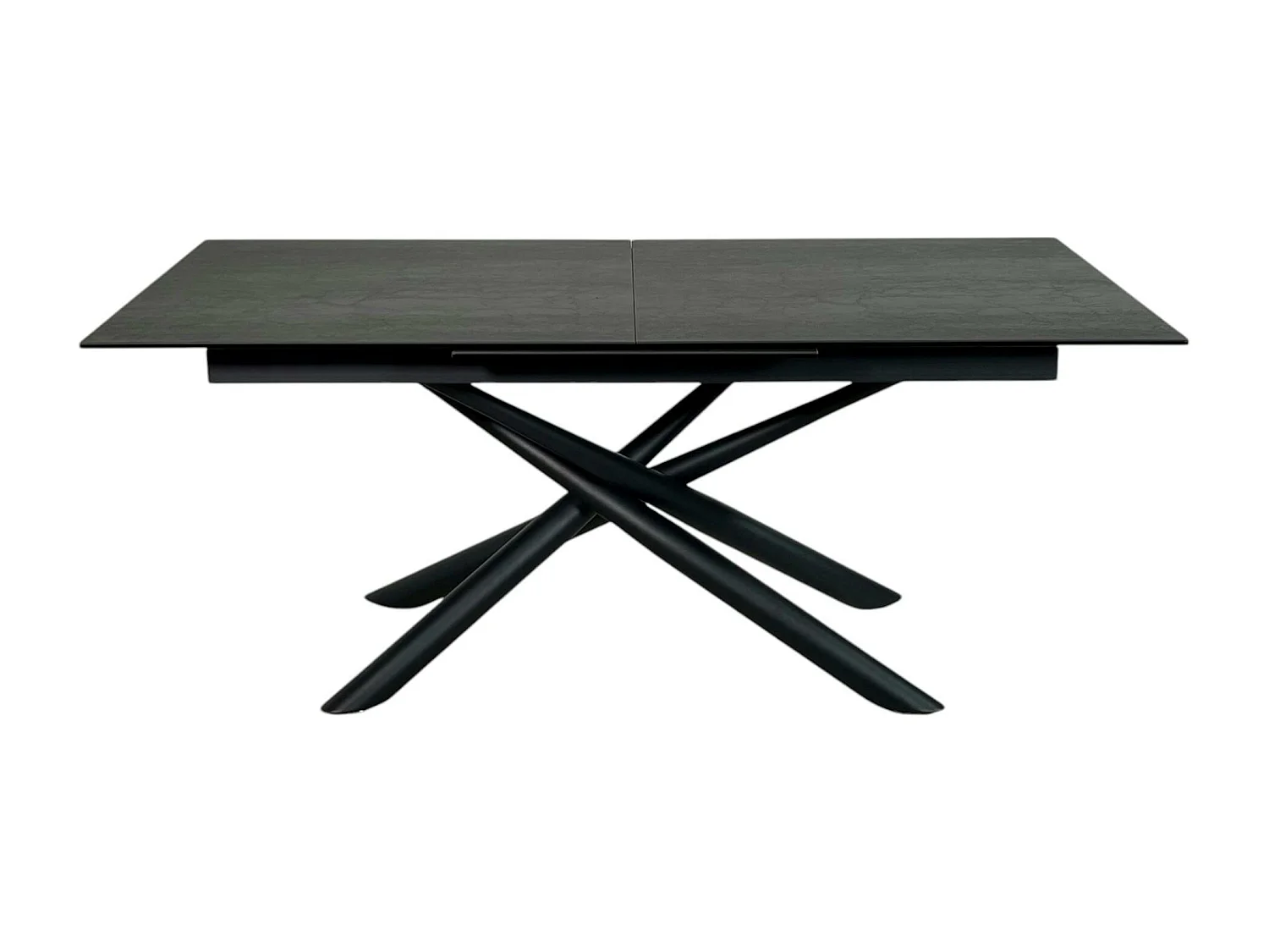 Table en céramique grise avec pied mikado 180-240 cm LOMBARDIE