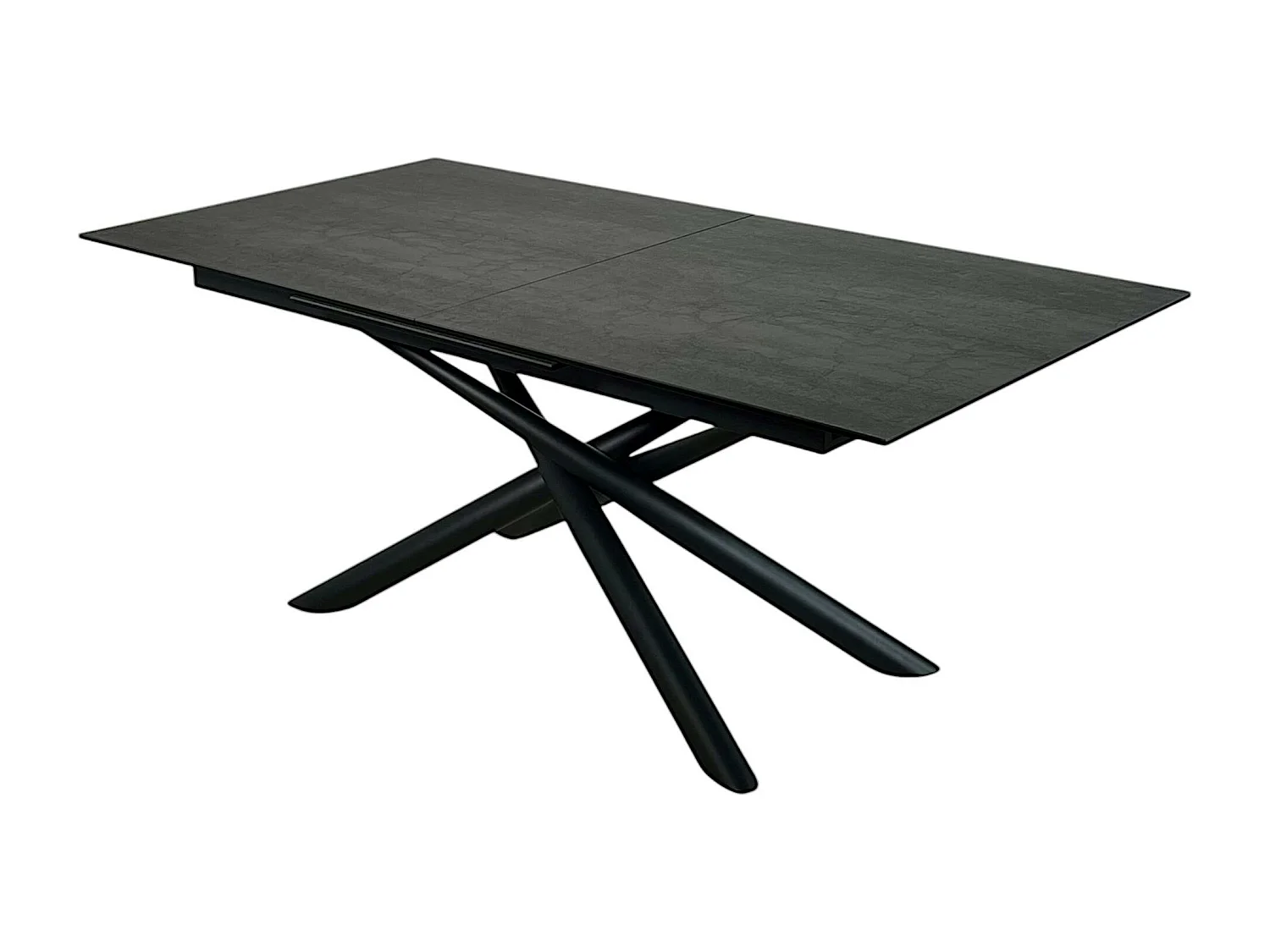 Table en céramique grise avec pied mikado 180-240 cm LOMBARDIE