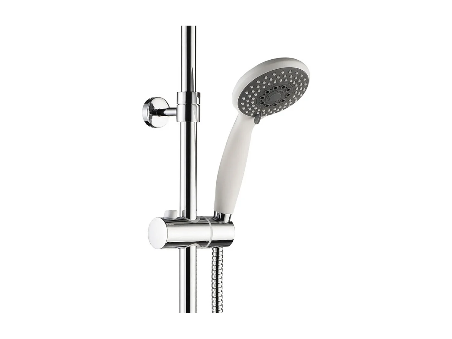 Color verchromte und weiße Duschsäule mit Thermostat Essebagno