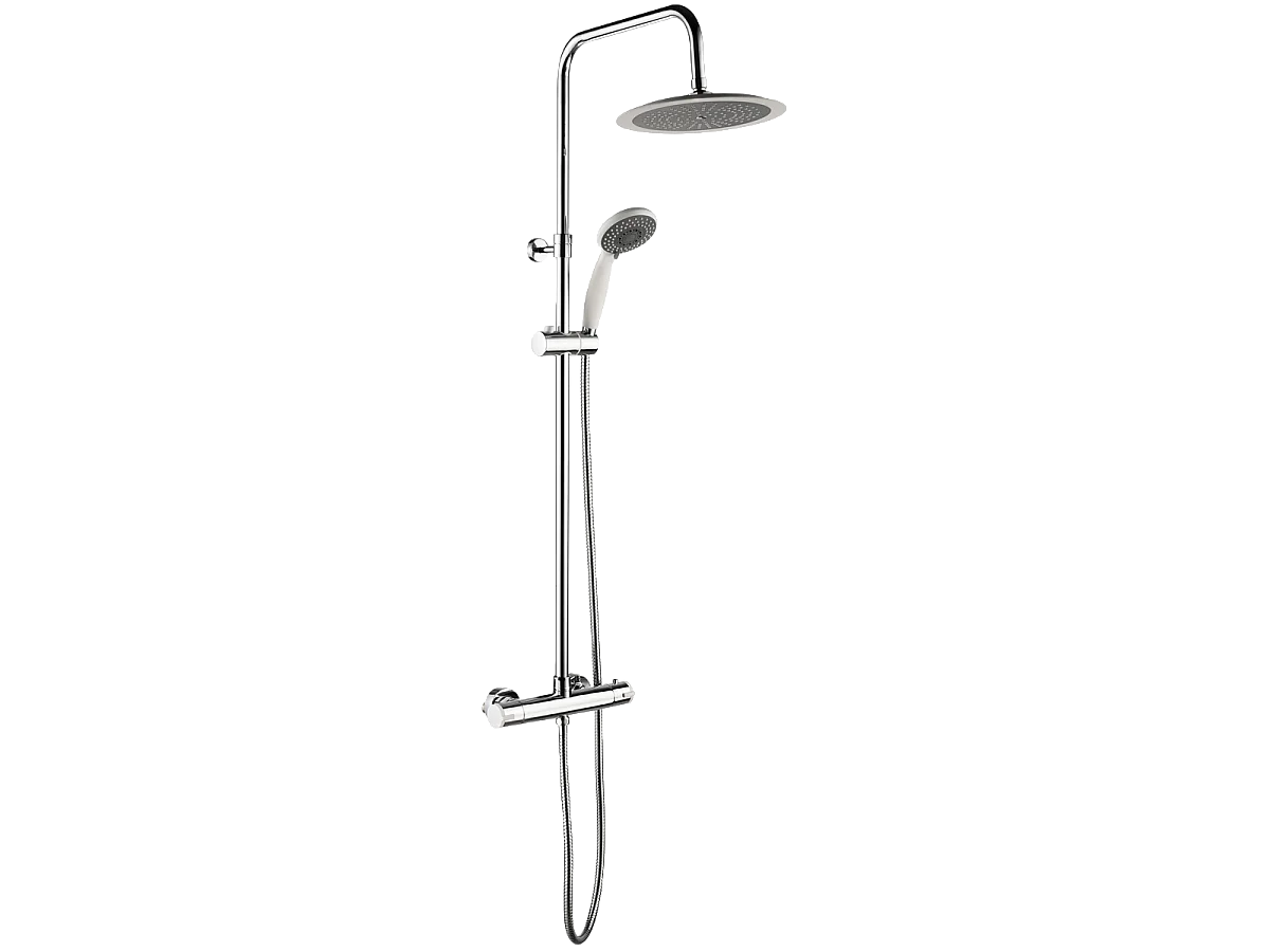 Color colonna doccia termostatica cromata e bianca Essebagno