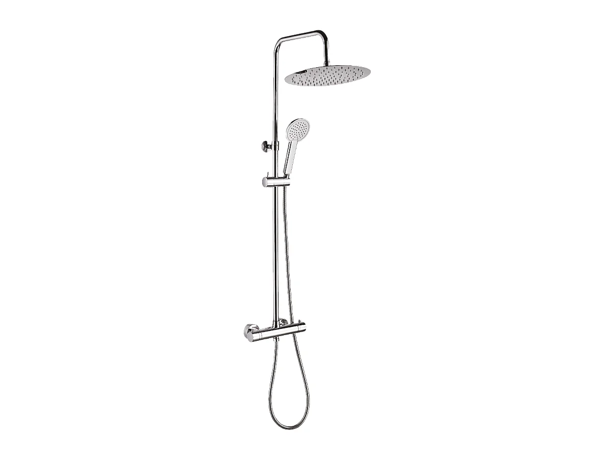 Loundge verchromte Duschsäule mit Thermostat Essebagno