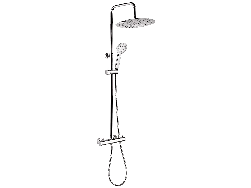 Loundge columna de ducha cromada con mando termostático Essebagno