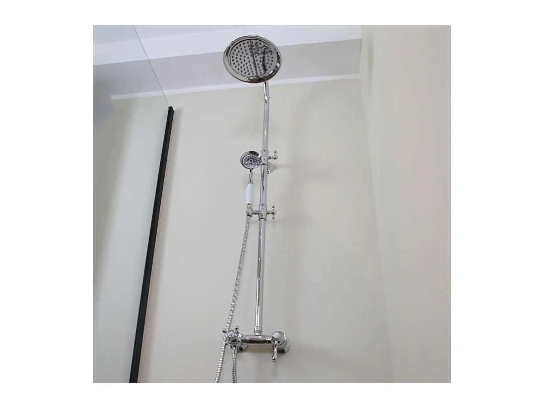 Leeds mechanische Duschsäule Chrom Essebagno