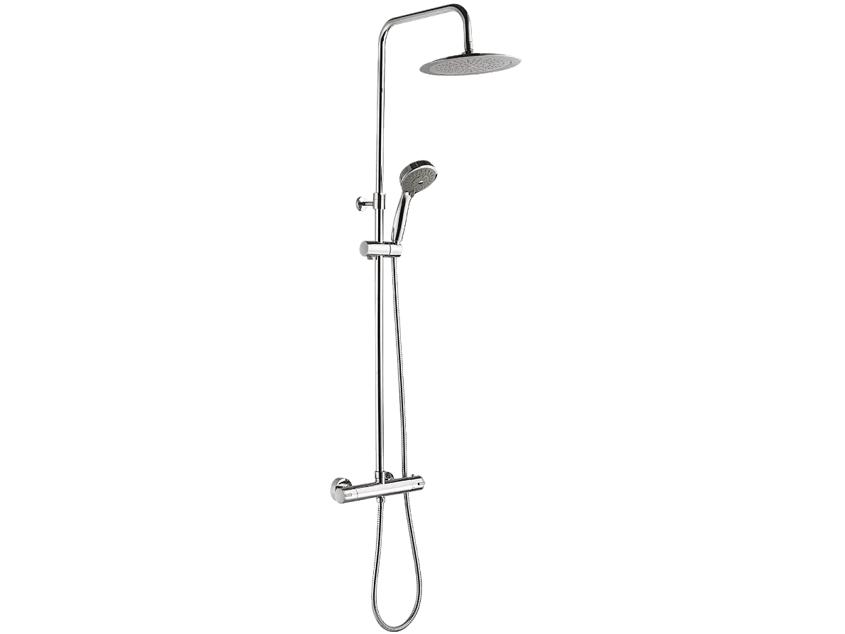 Onéo Columna de ducha cromada con mando termostático Essebagno