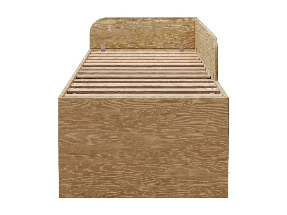 Pack lit gigogne 3 places avec matelas 90x200 cm bois massif bois NOHA