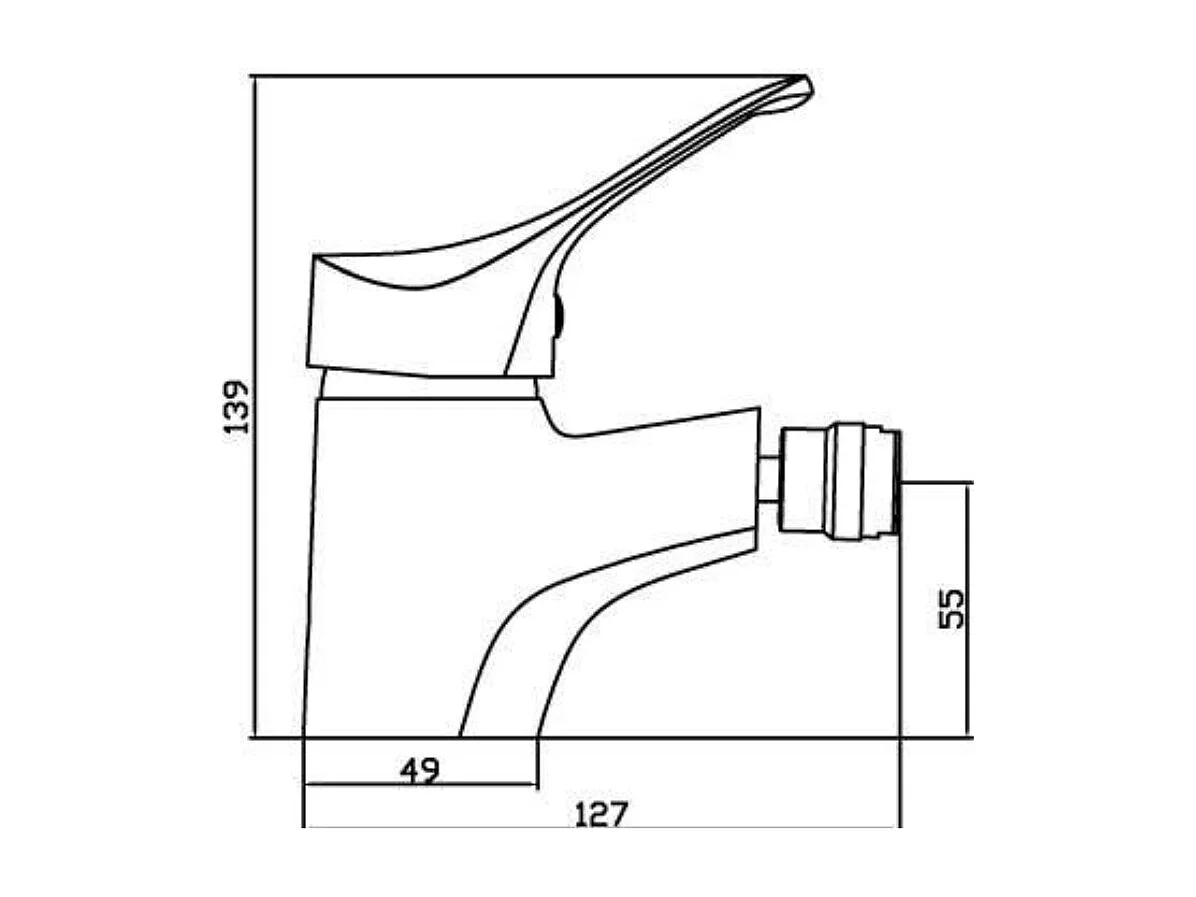 Target misturador de bidé cromado Essebagno