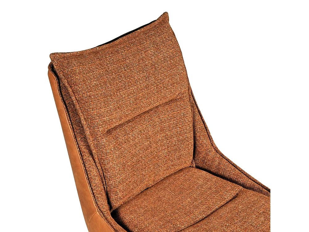 Lot de 2 chaises pivotantes de salle à manger JAVA / Brun brique