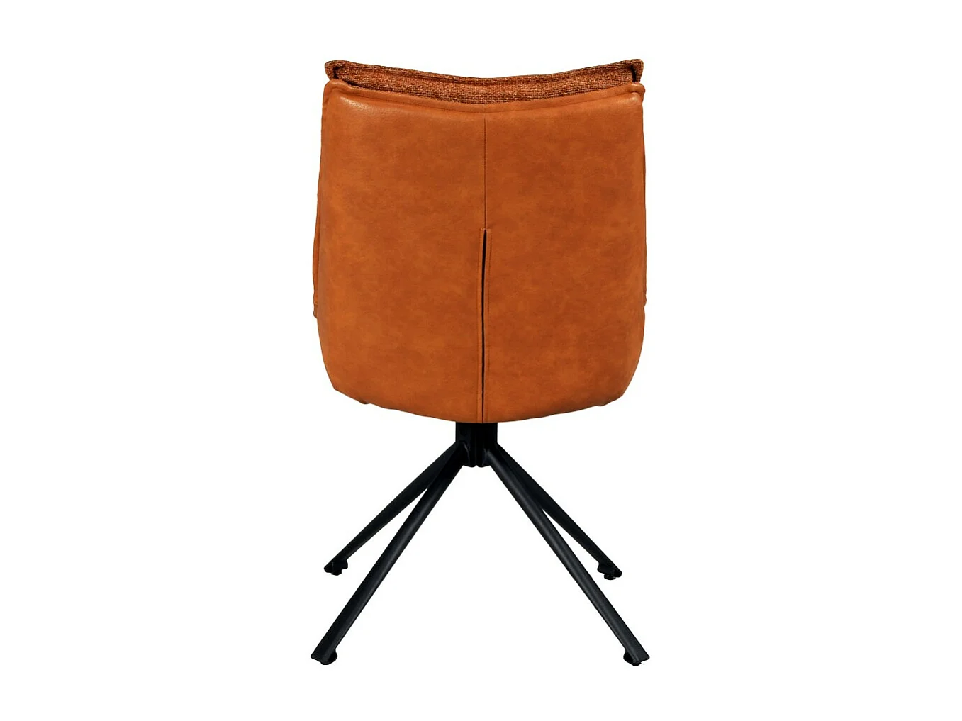 Lot de 2 chaises pivotantes de salle à manger JAVA / Brun brique