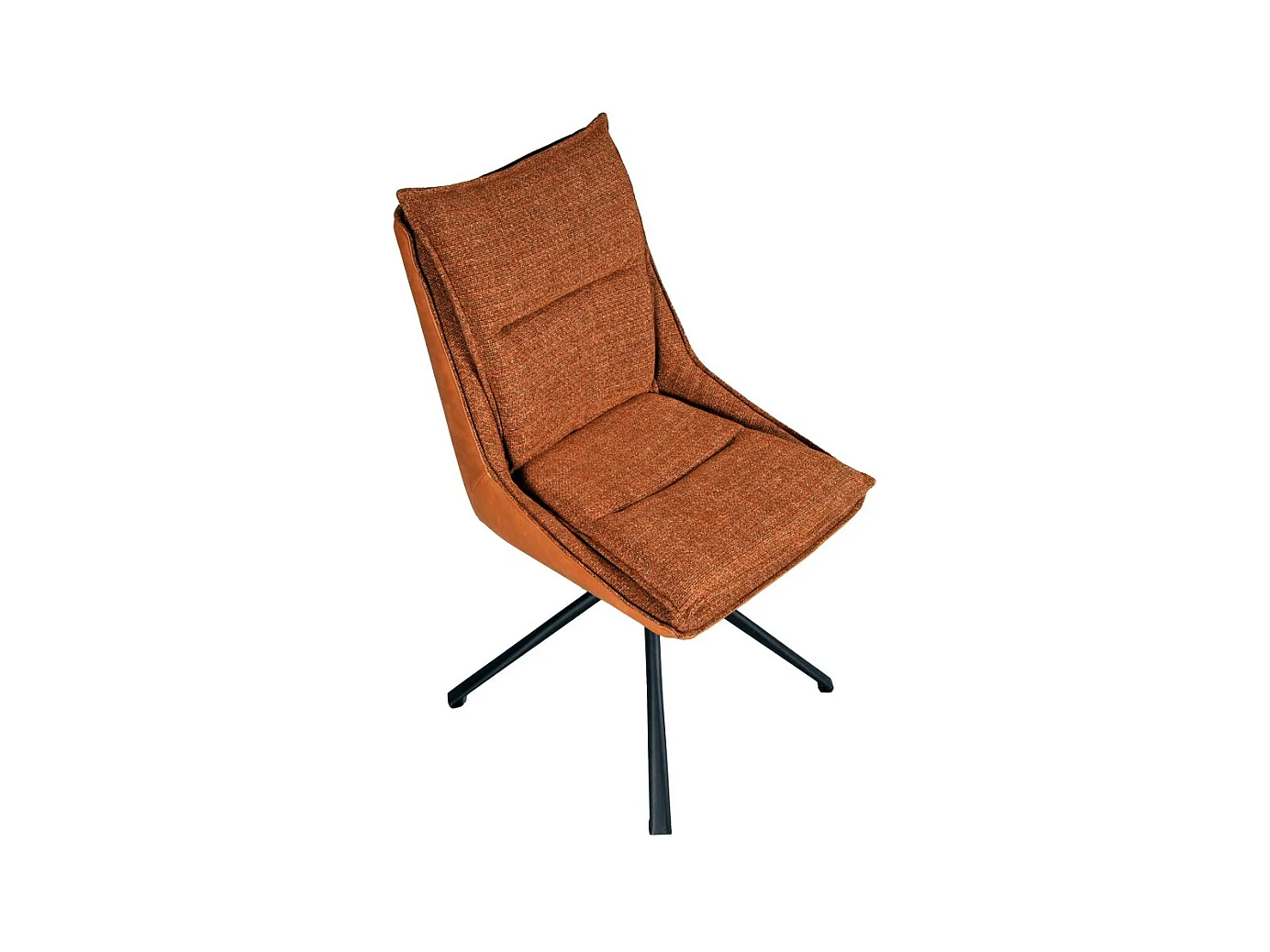Lot de 2 chaises pivotantes de salle à manger JAVA / Brun brique