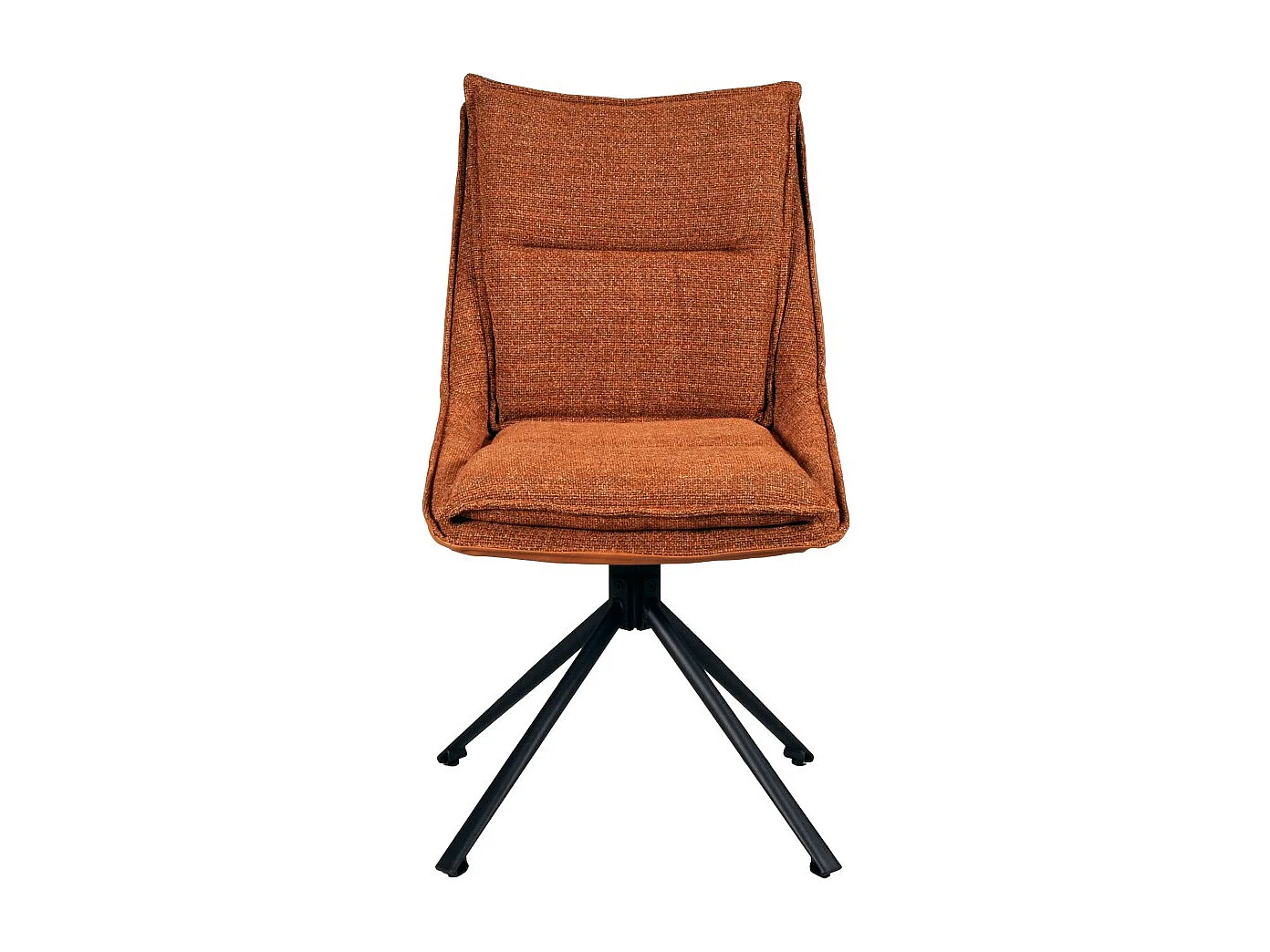 Lot de 2 chaises pivotantes de salle à manger JAVA / Brun brique