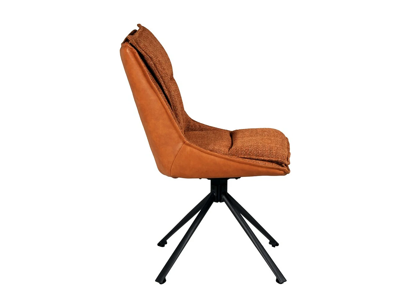 Lot de 2 chaises pivotantes de salle à manger JAVA / Brun brique